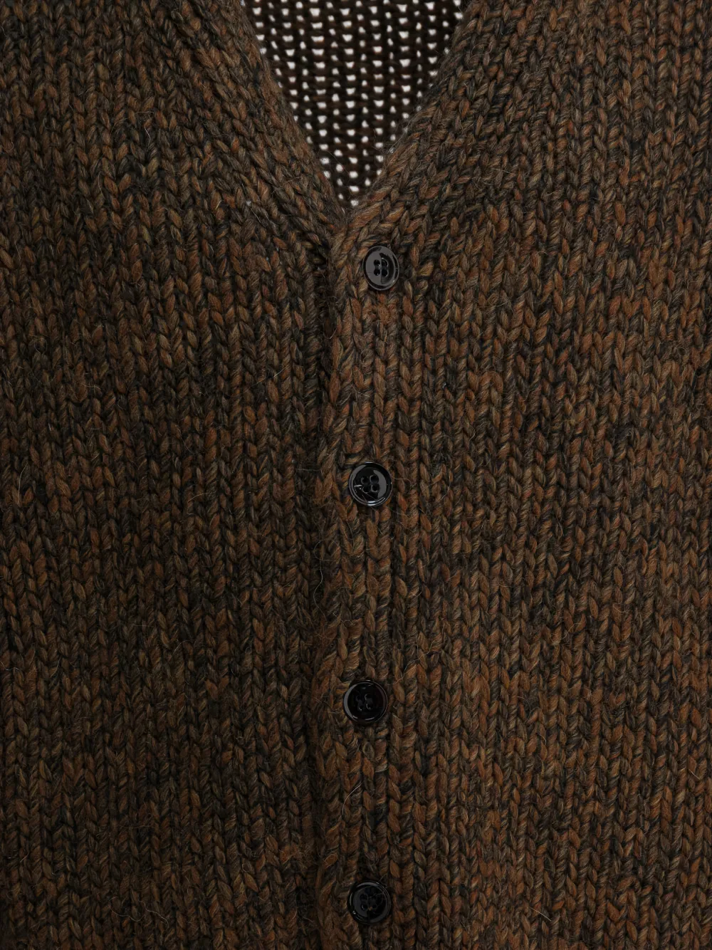  Nn07 Button Wool Cardigan - Brown 