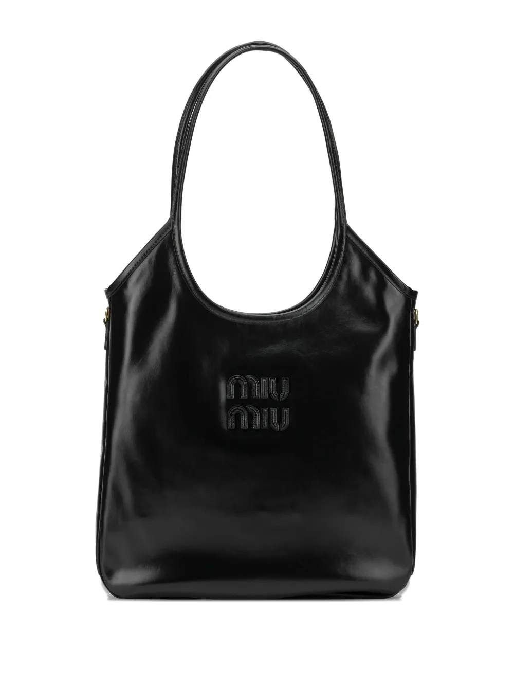 Miu+Miu+sac+porte+epaule+Ivy+en+cuir+-+Noir
