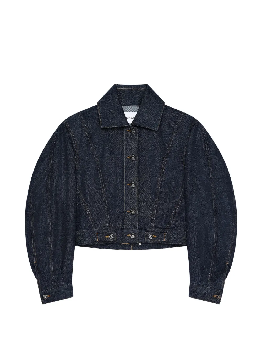 Givenchy Cocoon gerafeld denim jack Blauw