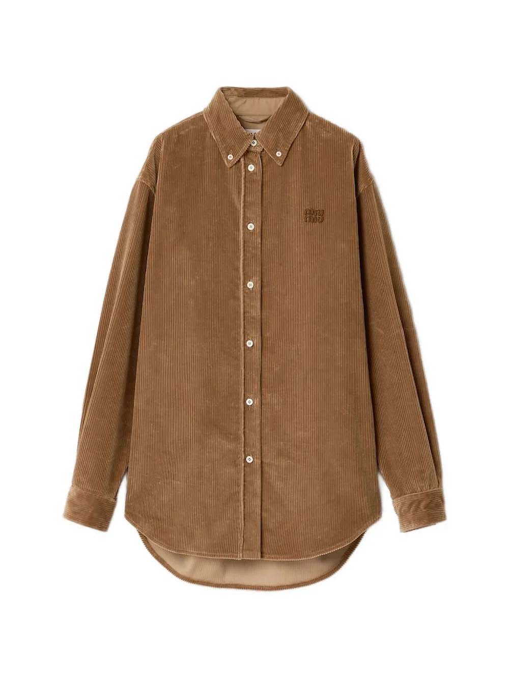 Miu Miu Camicia con toppe sui gomiti - Marrone