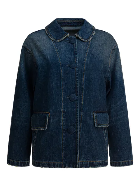 Prada denimjakke med Peter Pan-krave