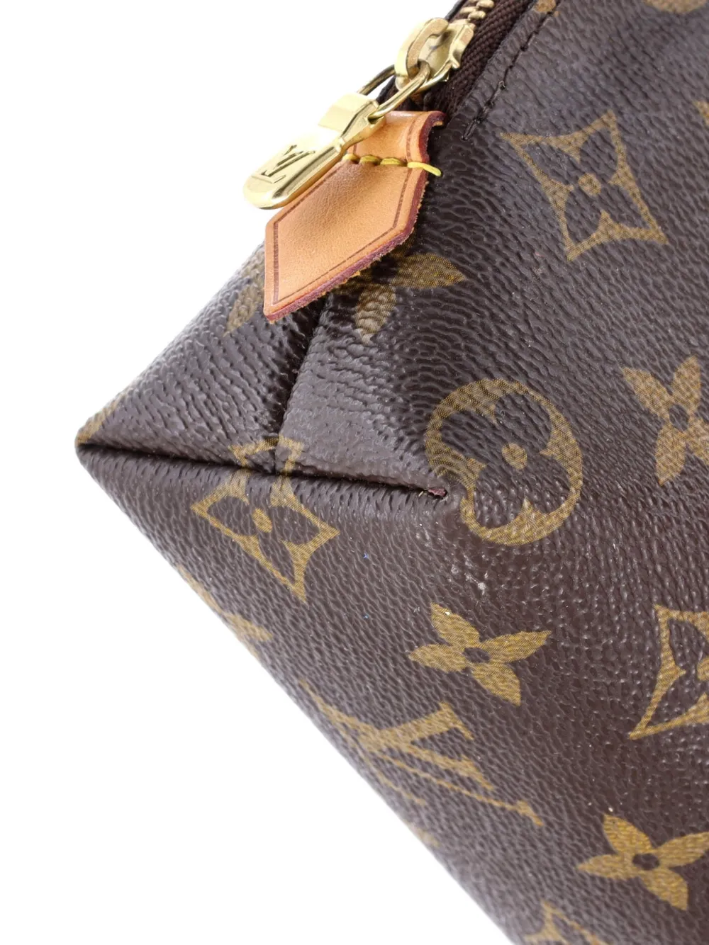LOUIS VUITTON Pre-owned Cosmetic Monogram Canvas Pouch In Brown