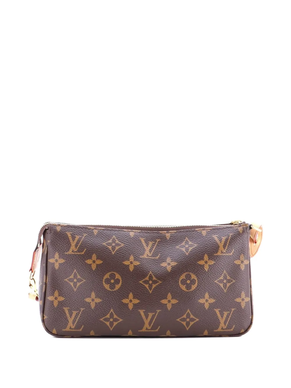 Pre-owned Louis Vuitton Chain Pochette Accessoires Nm Monogram Canvas Shoulder Bag In Brown