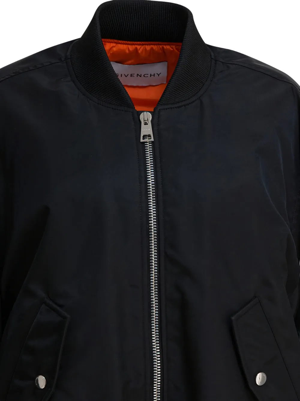 Givenchy Cocoon Cropped Bomber Jacket In Black