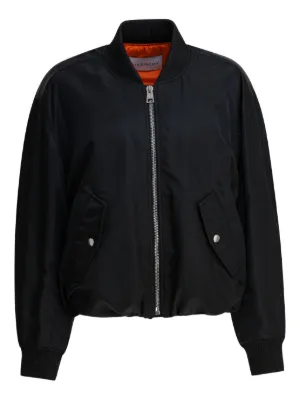 DSQUARED2 Leather Oversize Cyprus Bomber | Black | FARFETCH AO