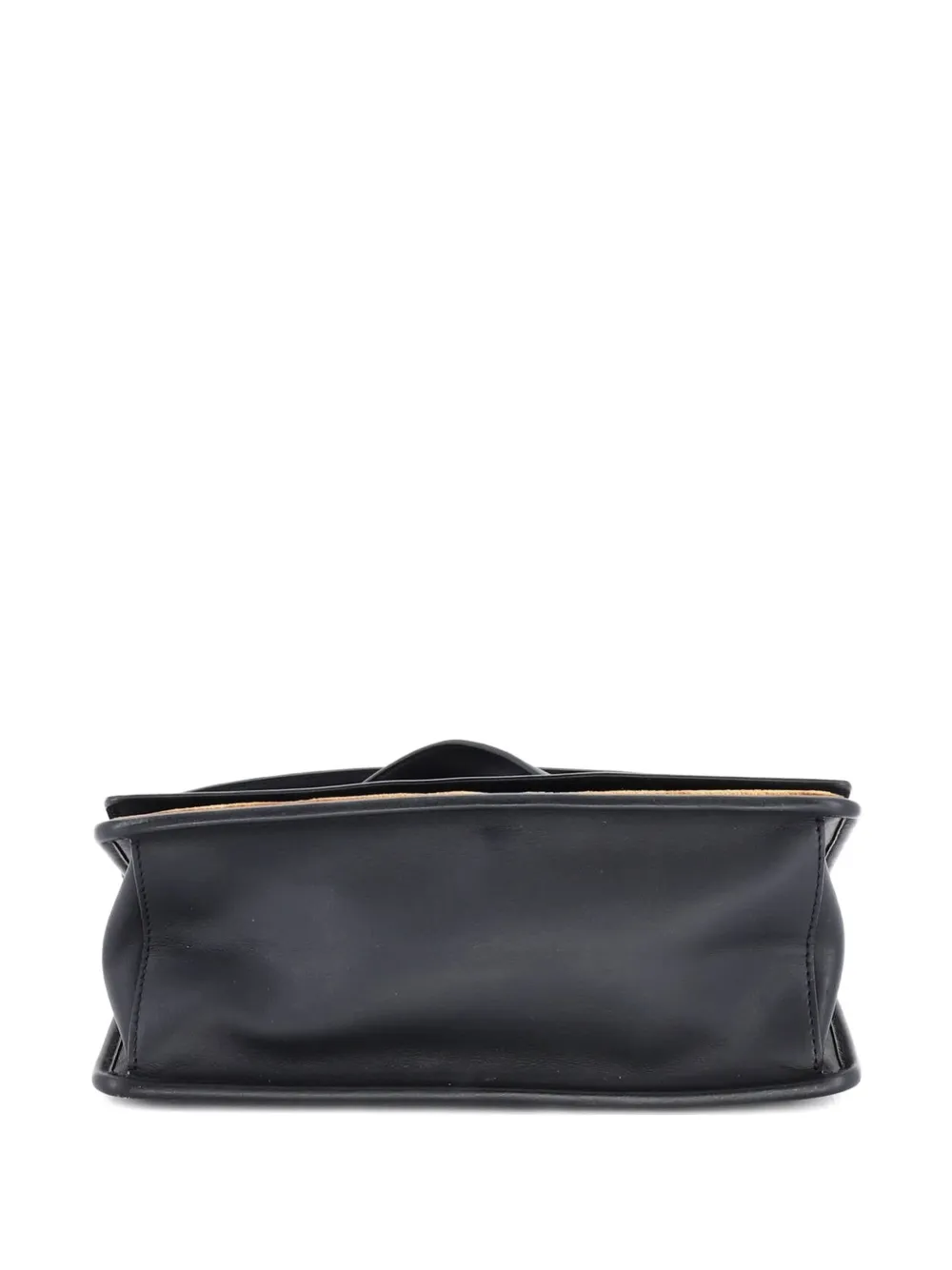 Pre-owned Fendi Kan I F Leather And Zucca Velvet Medium Shoulder Bag In Black