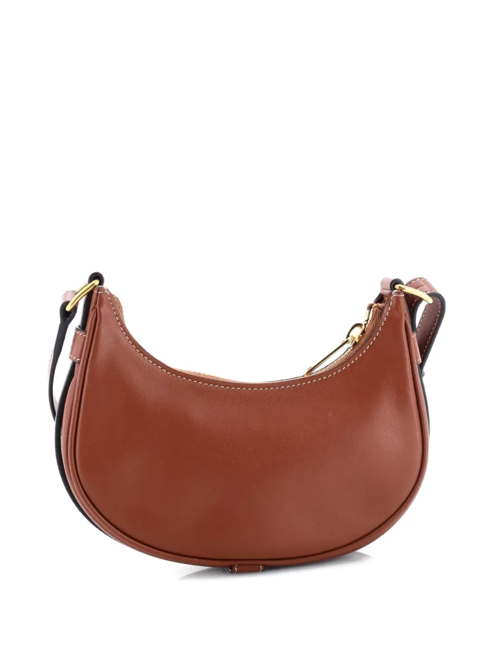 Pre-owned Celine Ava Bag Studded Leather Mini Shoulder Bag In Brown