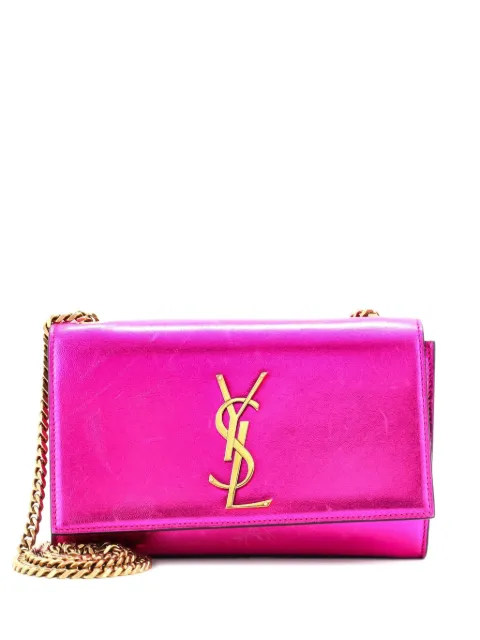 Saint Laurent Pre-Owned Classic Monogram Metallic Leather Medium crossbody bag