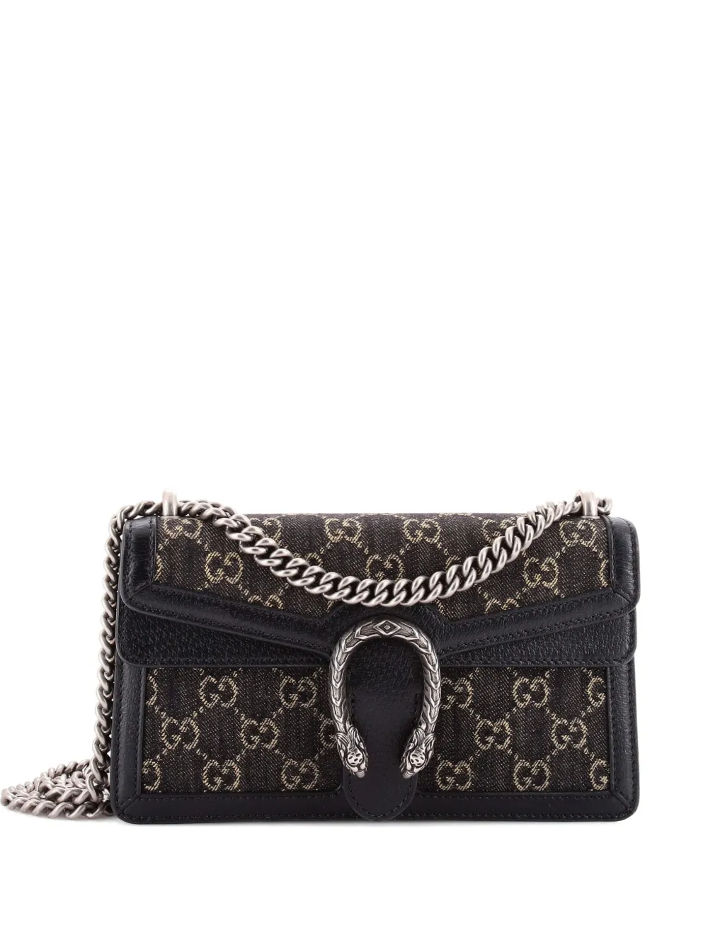 Gucci Pre-Owned Dionysus Bag GG Denim Small shoulder bag - Nero