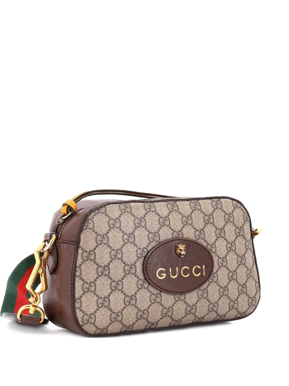 Pre-owned Gucci Neo Vintage Camera Messenger Bag Gg Coated Canvas Crossbody Bag In Brown