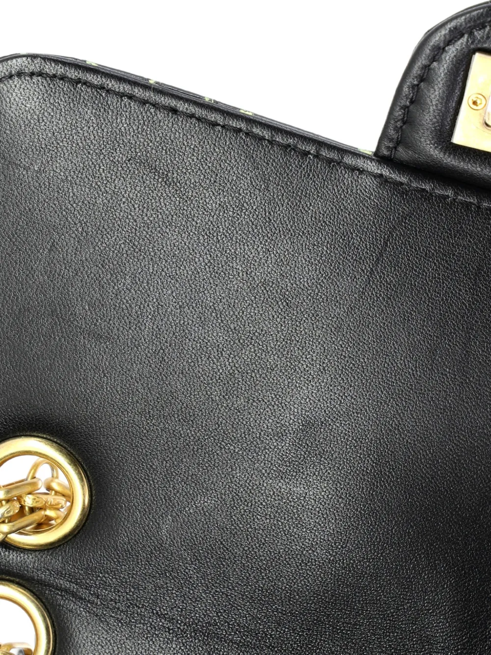 Pre-owned Chanel Reissue 2.55 Flap Bag Graffiti Crocodile Embossed Calfskin Mini Crossbody Bag In Black