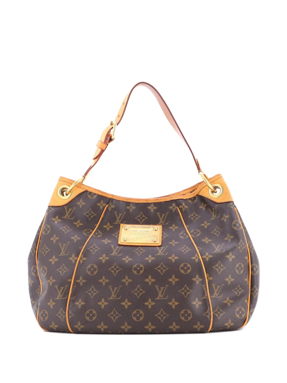 Pre-owned Louis Vuitton Galliera Handbag Monogram Canvas Pm Hobo Bag In Brown