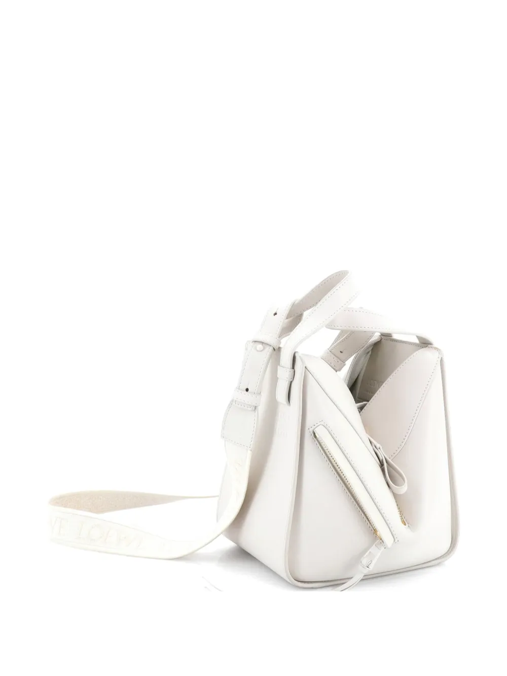 Loewe Pre-Owned Monochrome Hammock Bag Leather Compact crossbody bag - Bianco