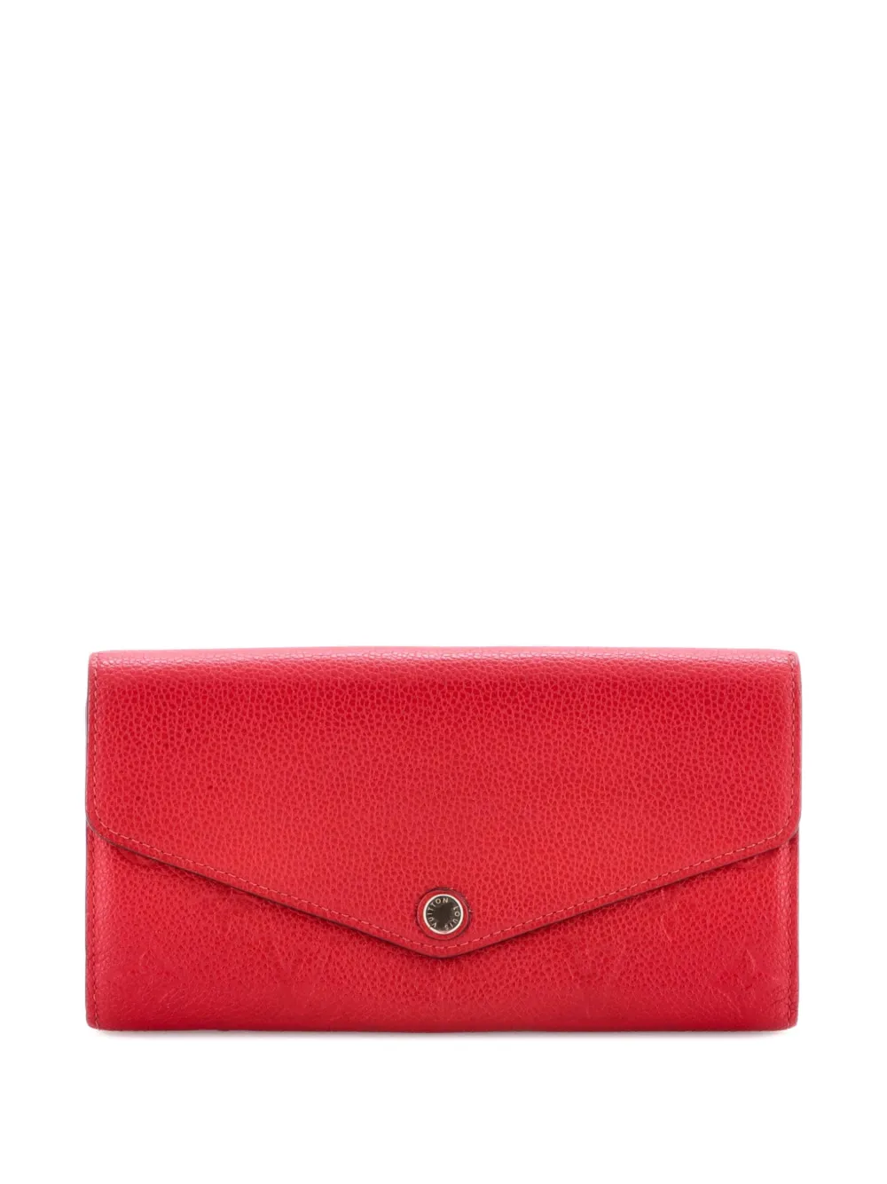 Pre-owned Louis Vuitton Sarah Tuileries Wallet Monogram Canvas And Leather Small Wallets In Red