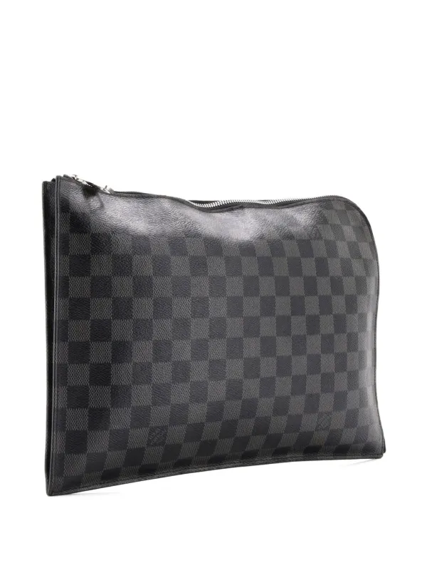 Louis Vuitton Pre-Owned ダミエ グラフィット GM クラッチバッグ 