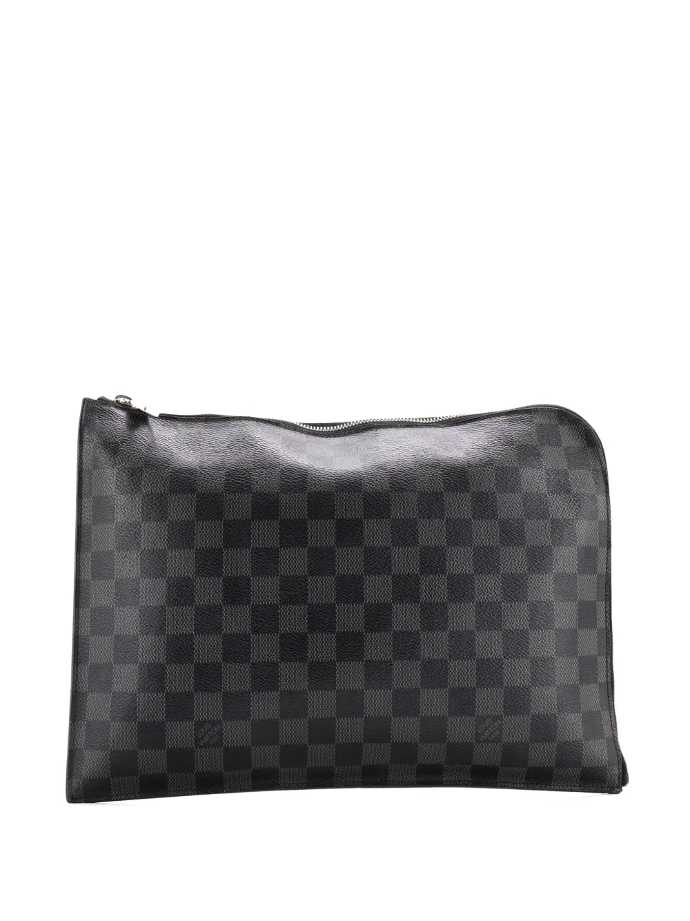Louis Vuitton Pre-Owned Zip Around Pochette Jour Damier Graphite GM clutch bag - Schwarz