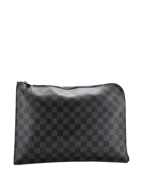 Louis Vuitton Pre-Owned bolsa de mano Zip Around Pochette Jour Damier Graphite GM