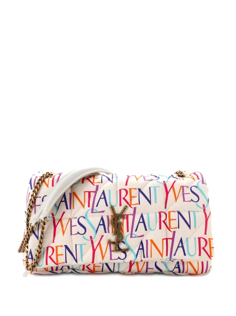 Saint Laurent Pre-Owned Jamie Flap Bag Quilted Printed Silk Medium shoulder bag - Multicolore