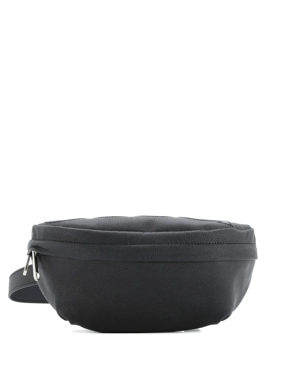 Pre-owned Gucci Leather With Gg Coated Canvas Medium Belt Bag In Black