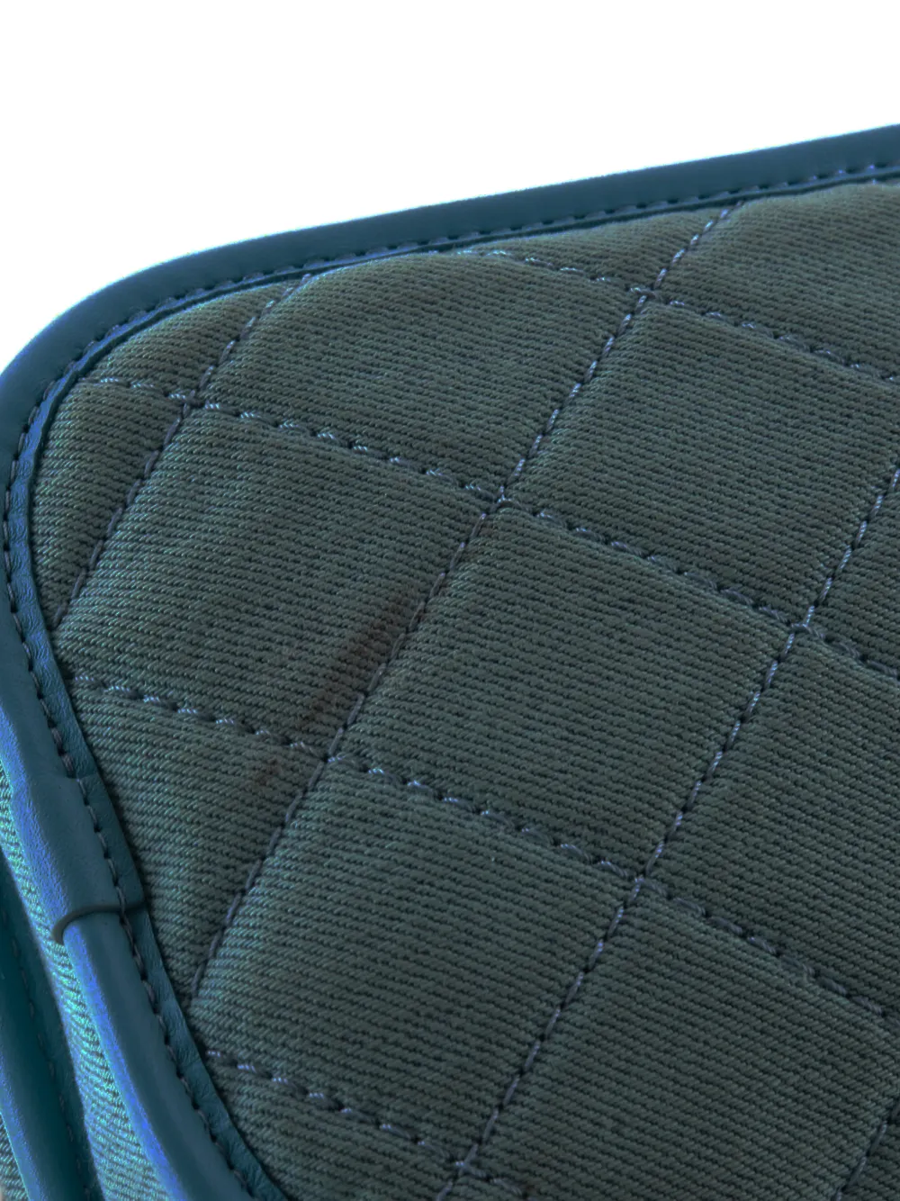 Pre-owned Chanel Flap Clutch With Chain Quilted Denim Mini Shoulder Bag In Blue