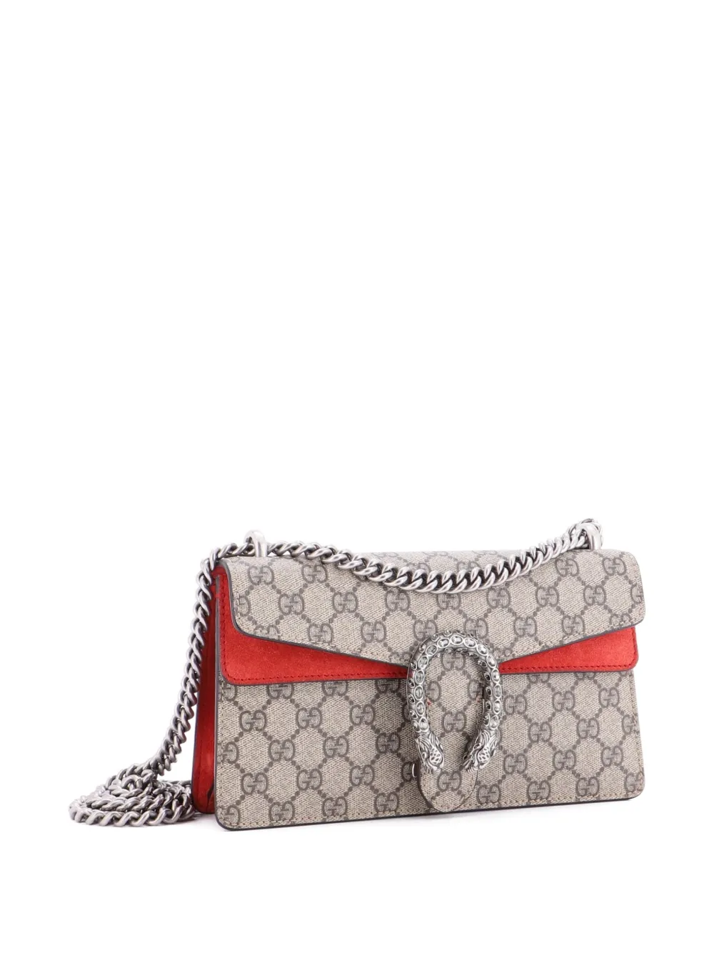  Gucci Pre-owned Dionysus Bag Gg Coated Canvas With Crystal Embellished Metal Small Shoulder Bag - Marrón 