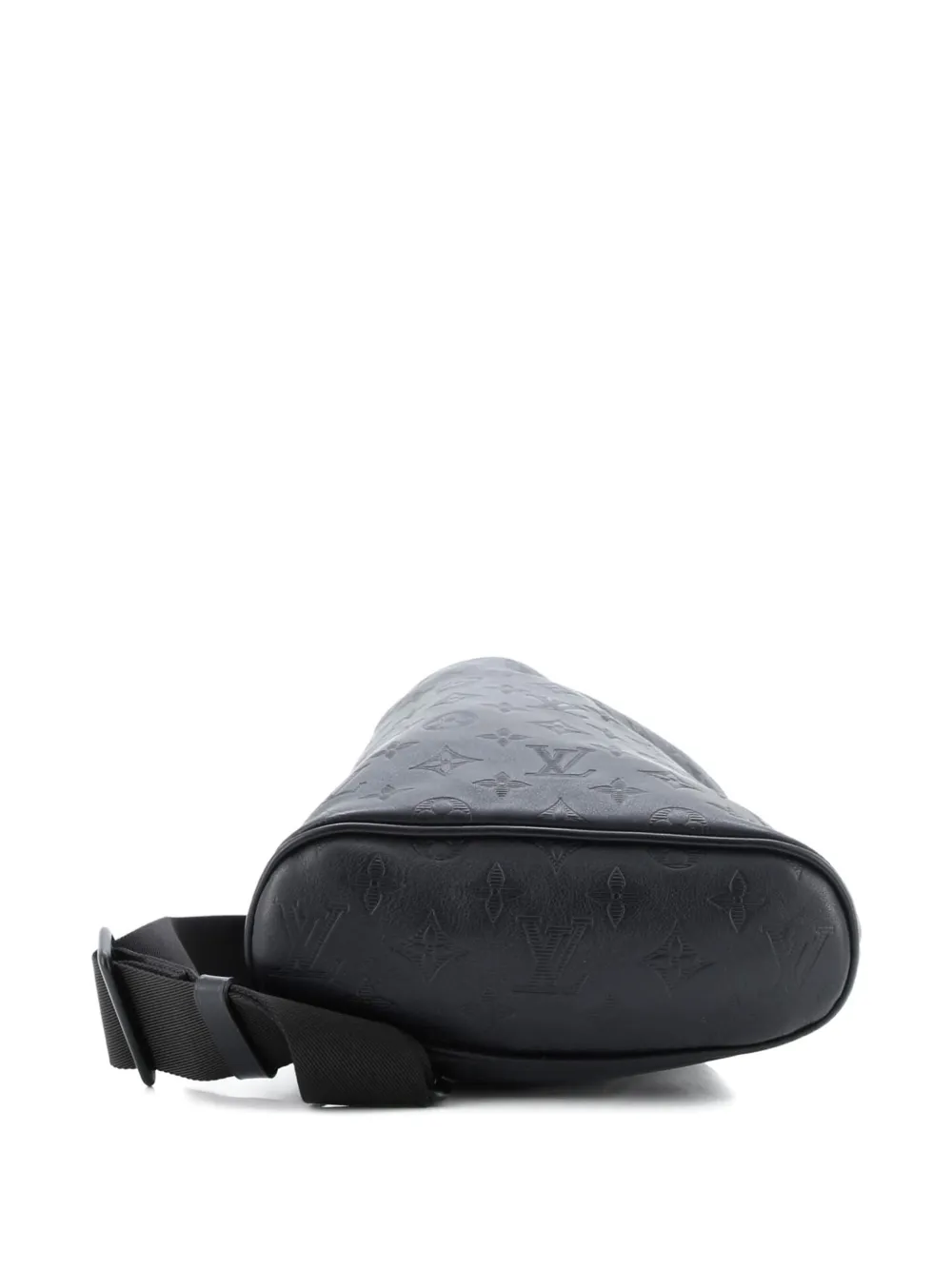 LOUIS VUITTON Pre-owned Chalk Sling Bag Monogram Shadow Leather Backpack In Black