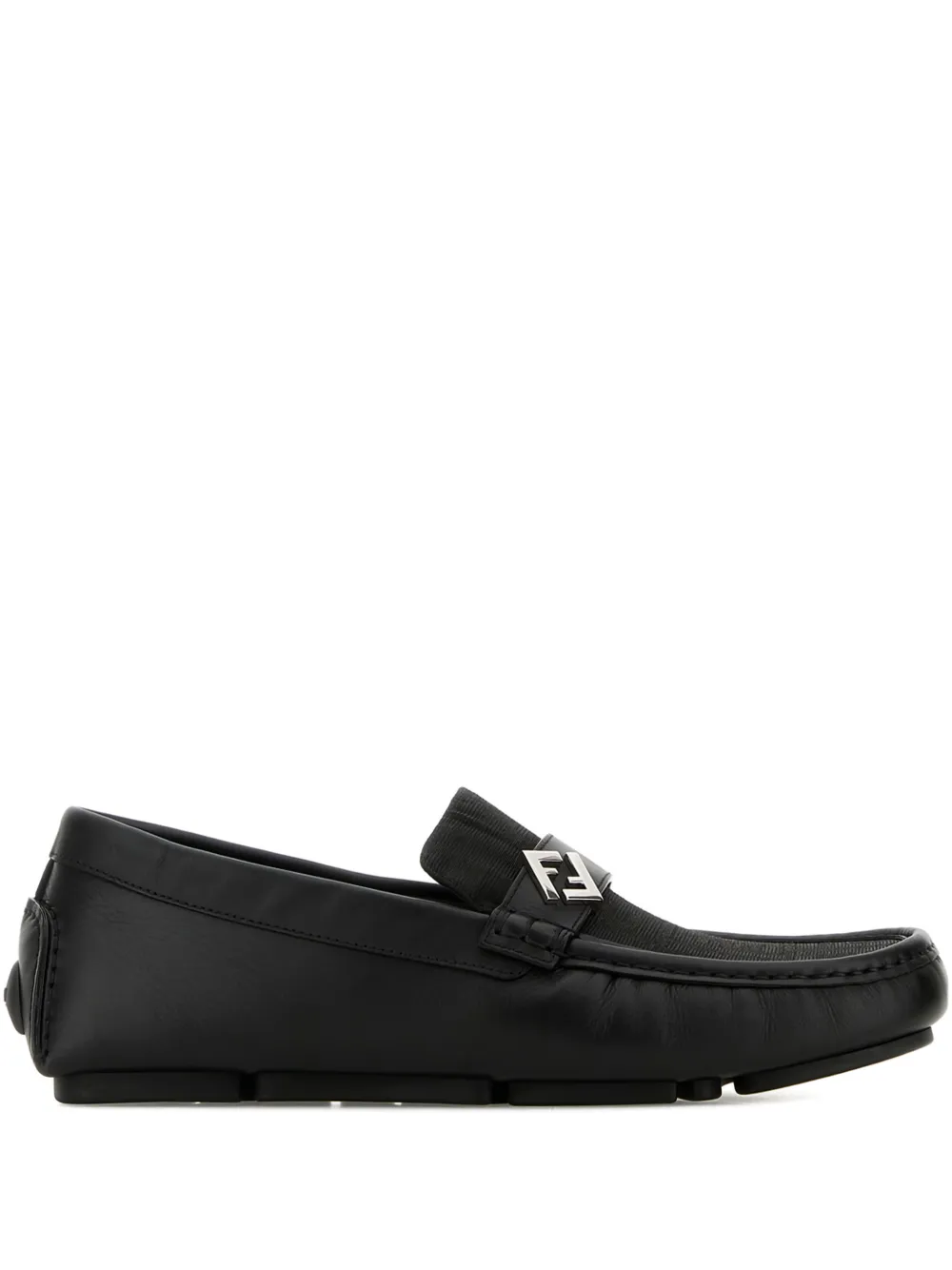 FENDI FF-logo round-toe loafers | Black | Image 1