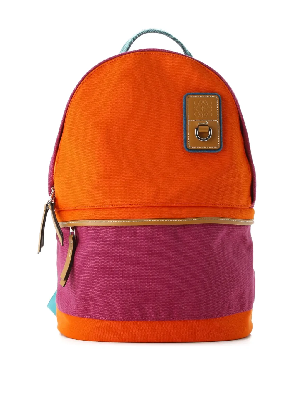 Pre-owned Loewe Eye//nature Tech Canvas With Leather Backpack In Multi