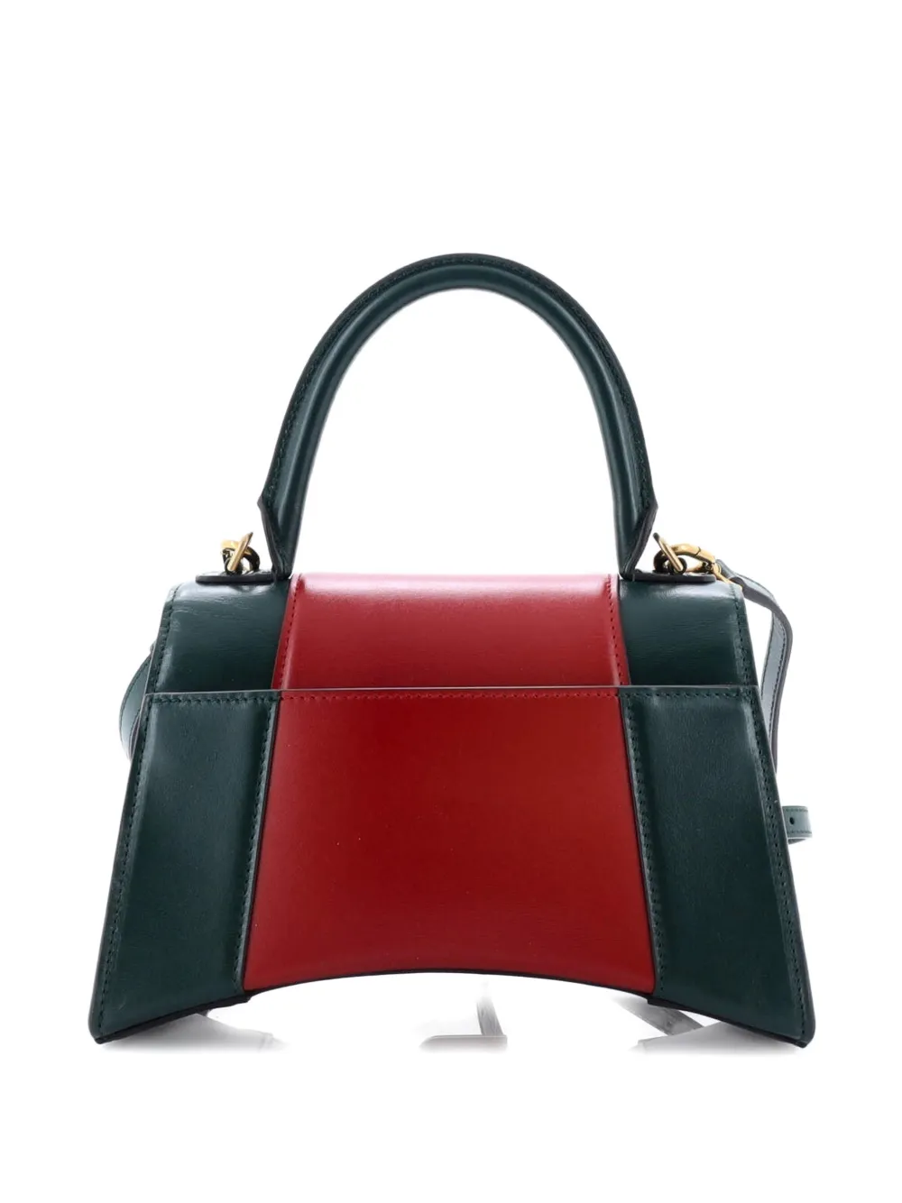 Pre-owned Gucci X Balenciaga The Hacker Project Hourglass Top Handle Bag Leather Small Satchel In Multi