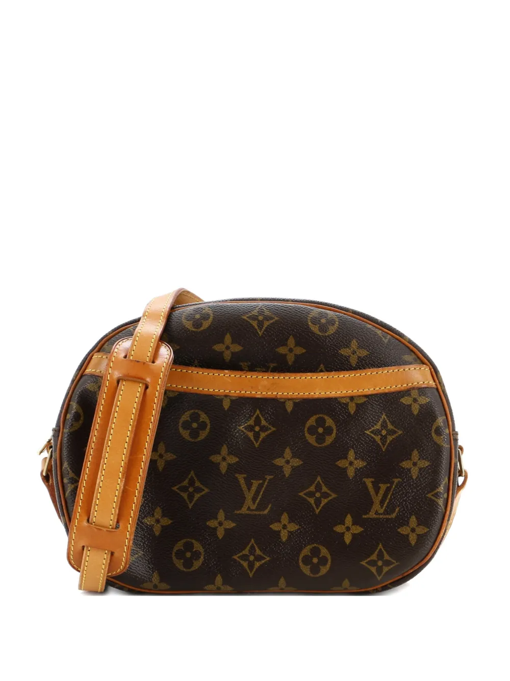 Pre-owned Louis Vuitton Blois Handbag Monogram Canvas Crossbody Bag In Brown