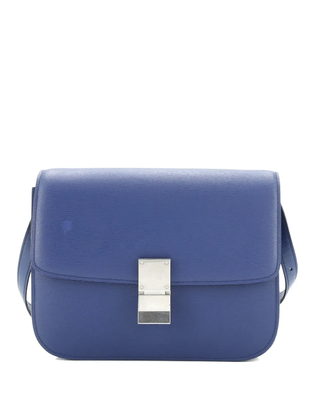Celine Pre-Owned Classic Box Bag Grainy Leather Medium crossbody bag - Blu
