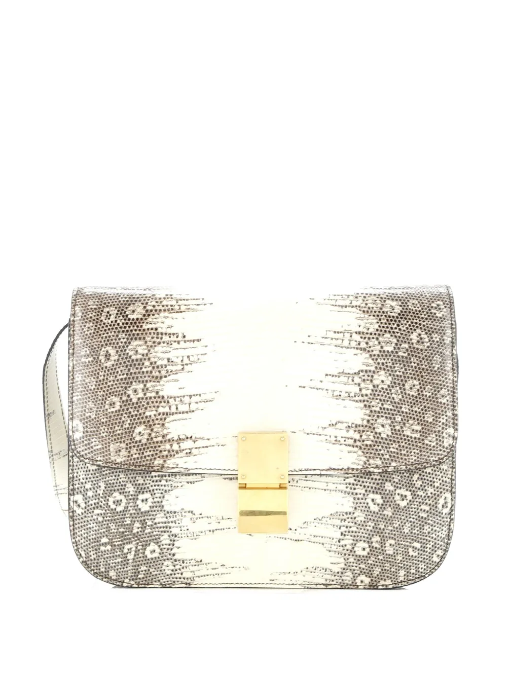 Celine Pre-Owned Classic Box Bag Lizard Medium shoulder bag - Toni neutri