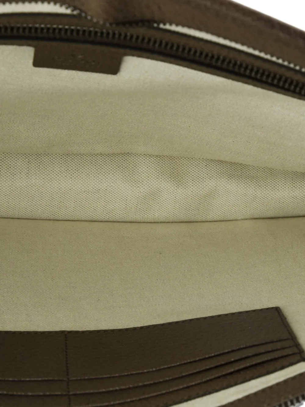 GUCCI Pre-owned Ophidia Documents Holder Gg Coated Canvas Large Clutch Bag In Brown