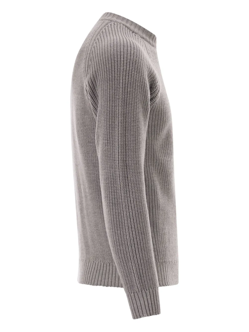  Rakki Ribbed Crew-neck Sweater - Grey 
