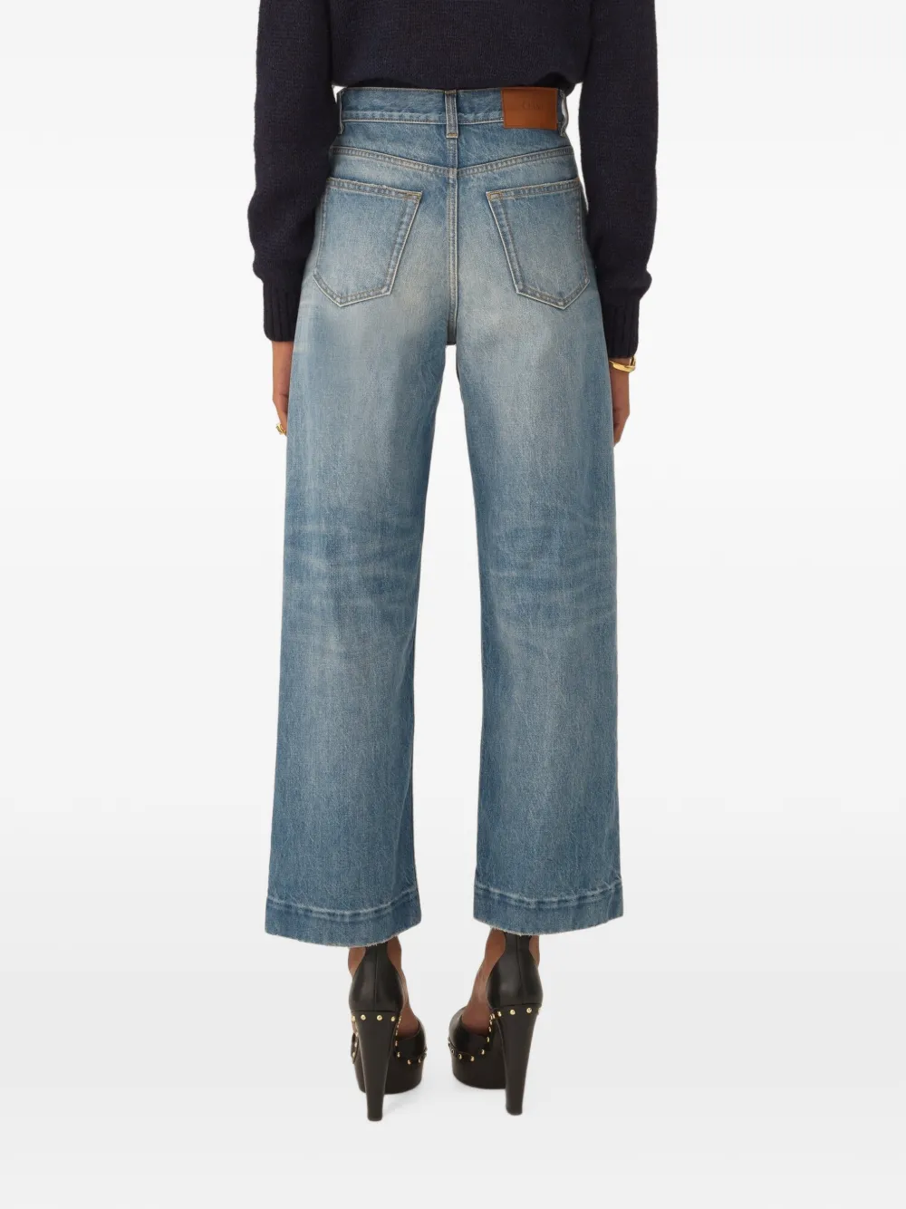 Chloé Cropped jeans Blauw