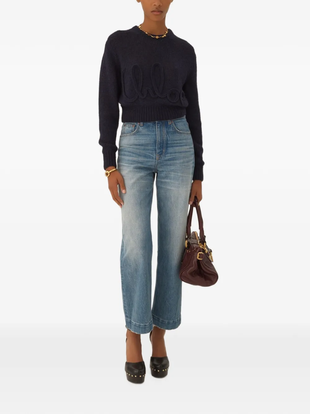 Chloé Cropped jeans Blauw