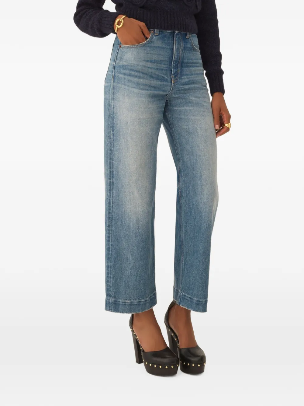 Chloé Cropped jeans Blauw