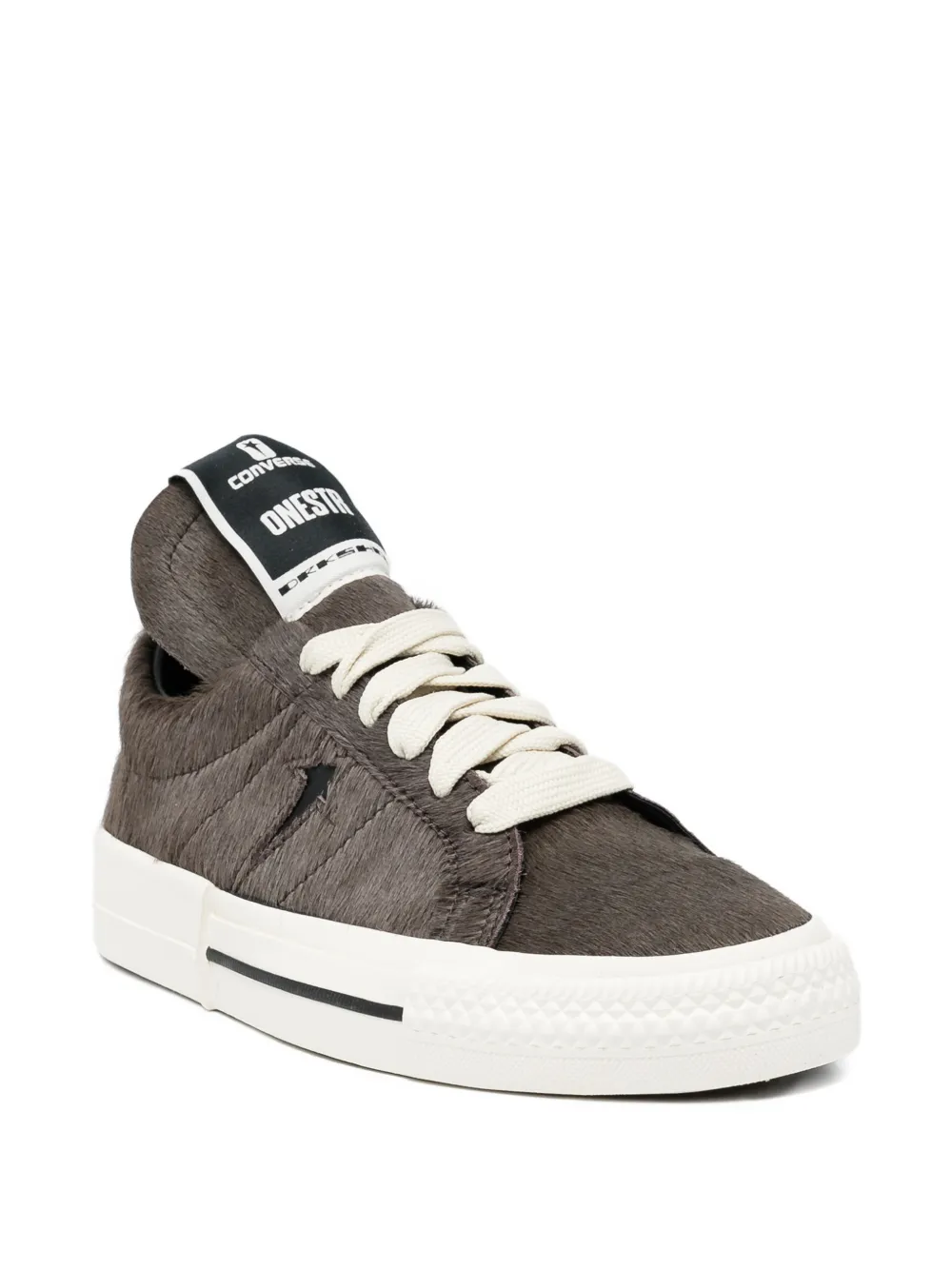 Rick Owens DRKSHDW faux fur trainers - Bruin