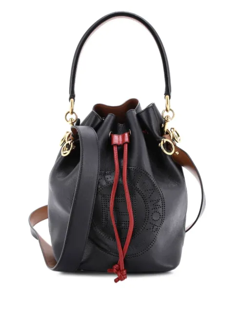 Fendi Pre-Owned Mon Tresor Perforated Leather Small bucket bag