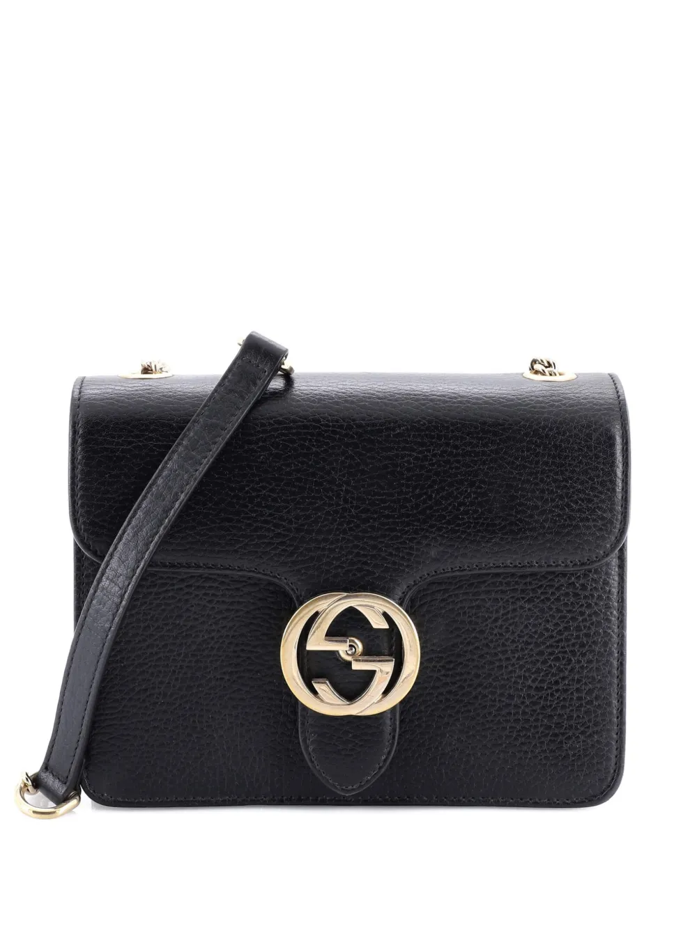 Gucci Pre-Owned Interlocking Leather Small shoulder bag - Nero