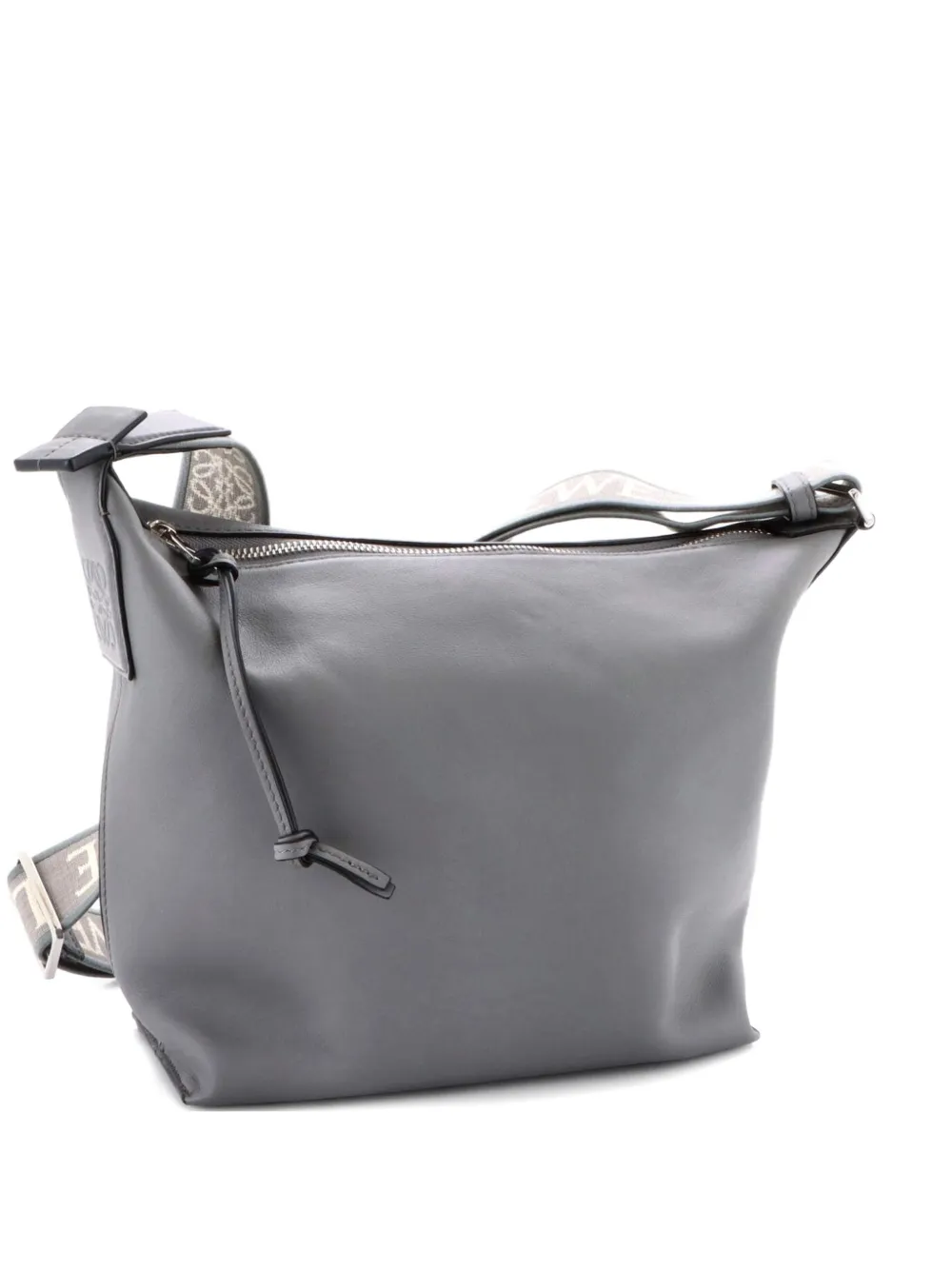 Pre-owned Loewe Cubi Leather Small Crossbody Bag In Gray