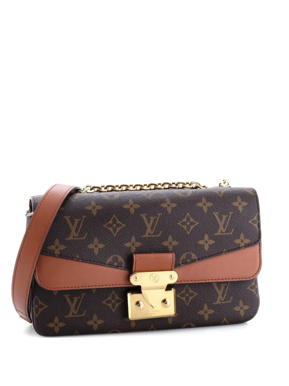 Pre-owned Louis Vuitton Marceau Handbag Monogram Canvas With Leather Shoulder Bag In Brown