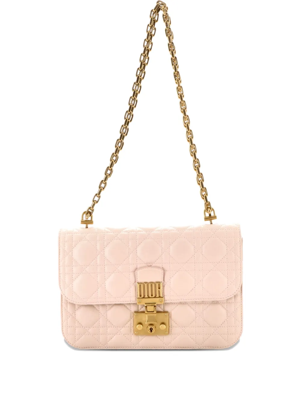 Christian Dior Pre-Owned Dioraddict Flap Bag Cannage Quilt Lambskin Medium shoulder bag - Rosa