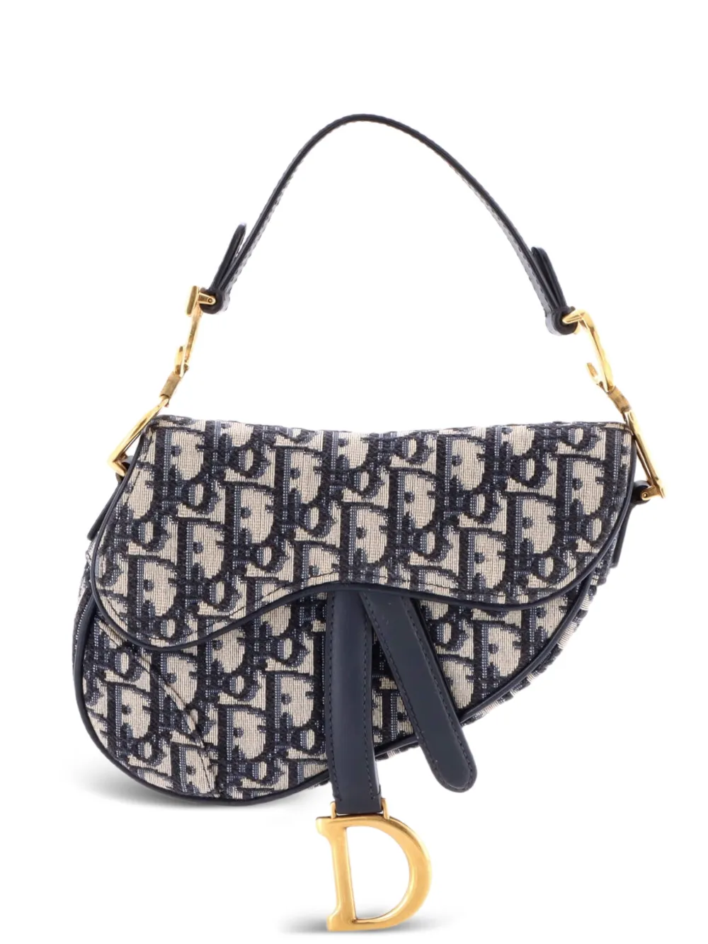 Christian Dior Pre-Owned Saddle Handbag Oblique Canvas Mini shoulder bag - Blu