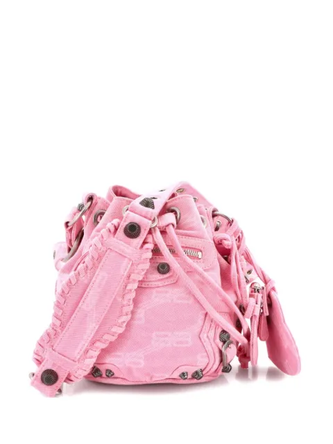 Balenciaga Pre-Owned Le Cagole Giant Studs BB Denim XS bucket bag