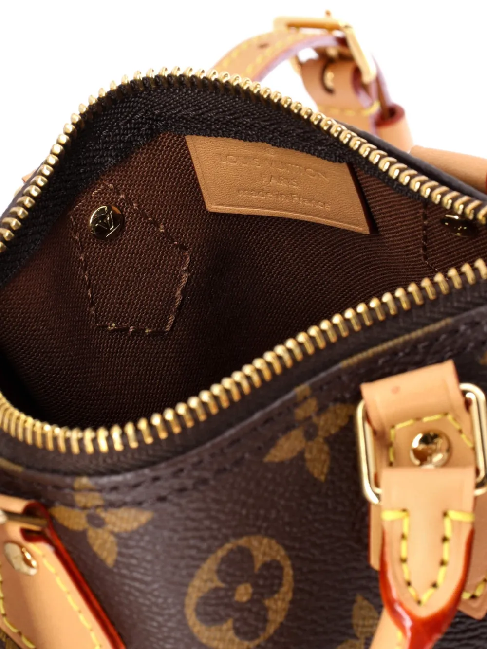 Pre-owned Louis Vuitton Speedy Bandouliere Nm Bag Monogram Canvas Nano Crossbody Bag In Brown