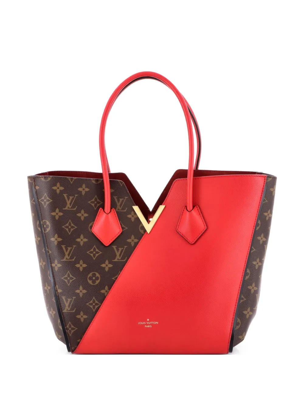 Louis Vuitton Pre-Owned Kimono Handbag Monogram Canvas and Leather MM tote bag - Rosso