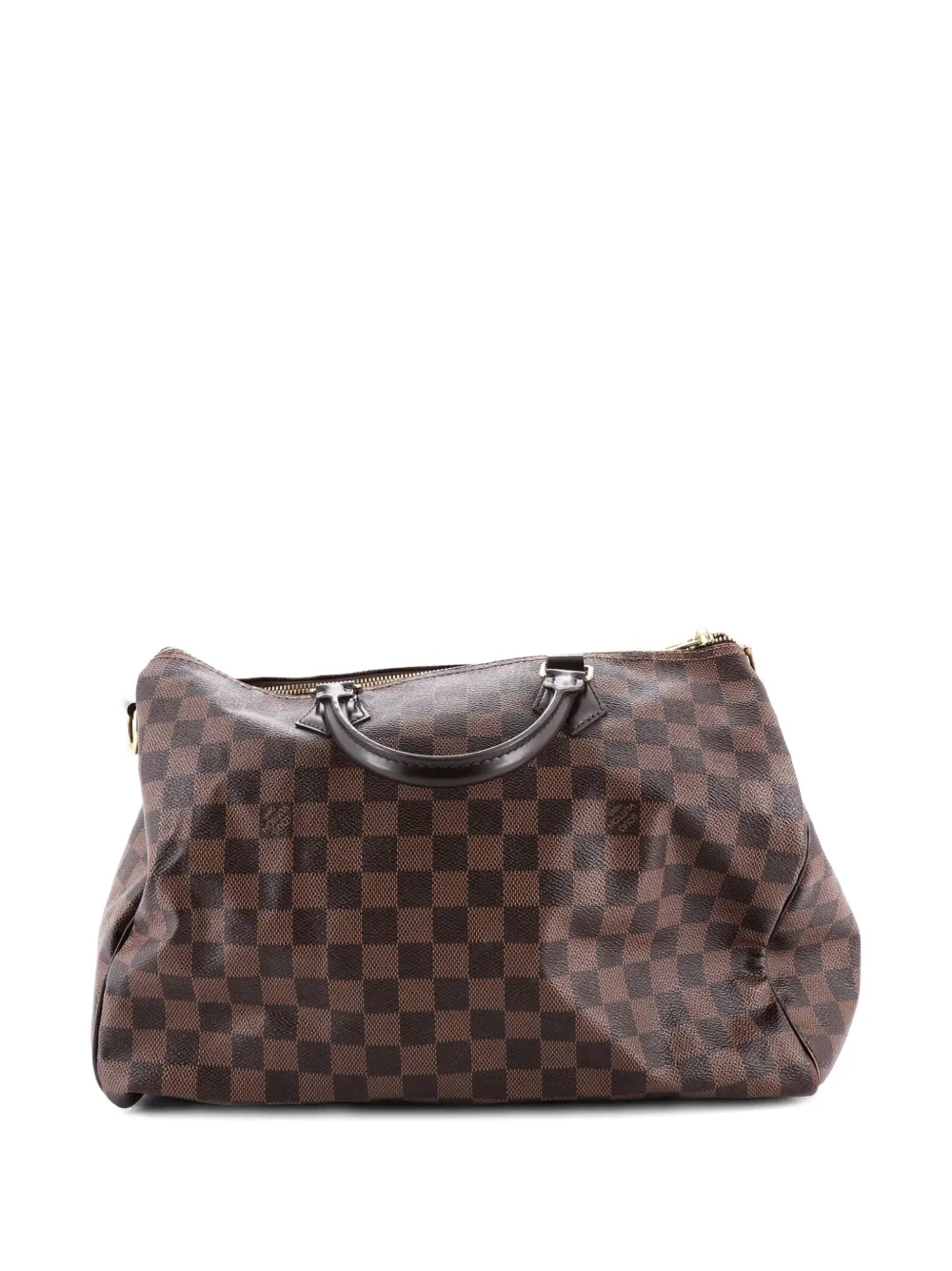 Pre-owned Louis Vuitton Speedy Bandouliere Bag Damier 35 Satchel In Brown