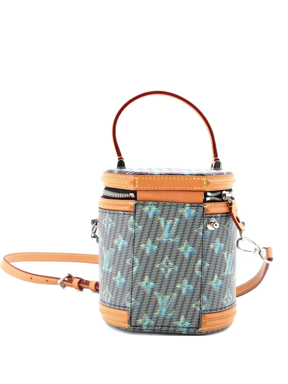 Pre-owned Louis Vuitton Cannes Handbag Damier Monogram Lv Pop Canvas Satchel In Blue