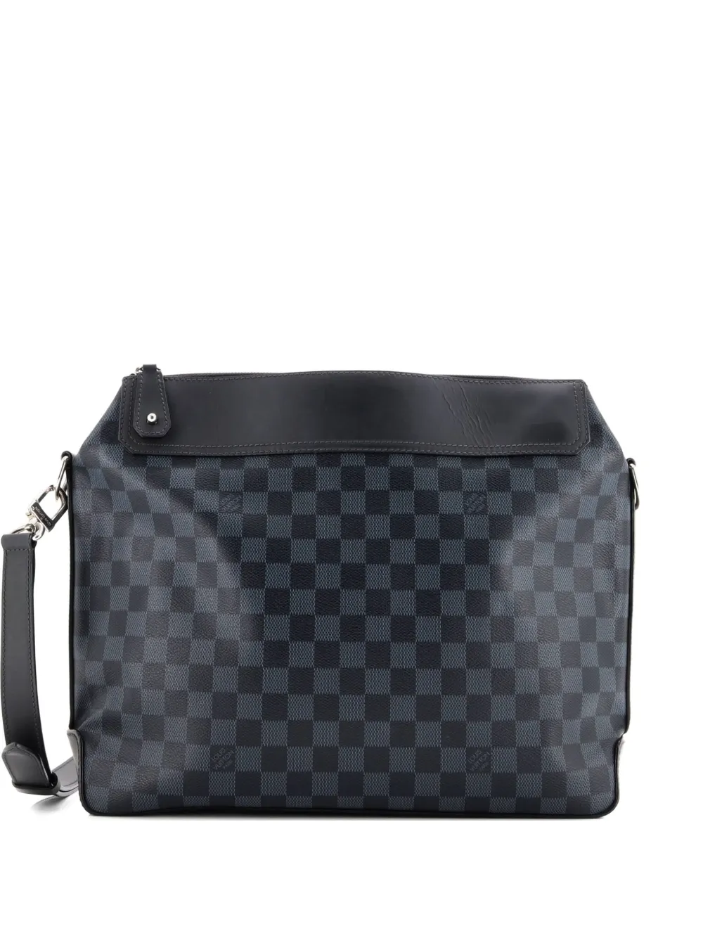 Pre-owned Louis Vuitton Greenwich Messenger Bag Damier Cobalt Crossbody Bag In Black